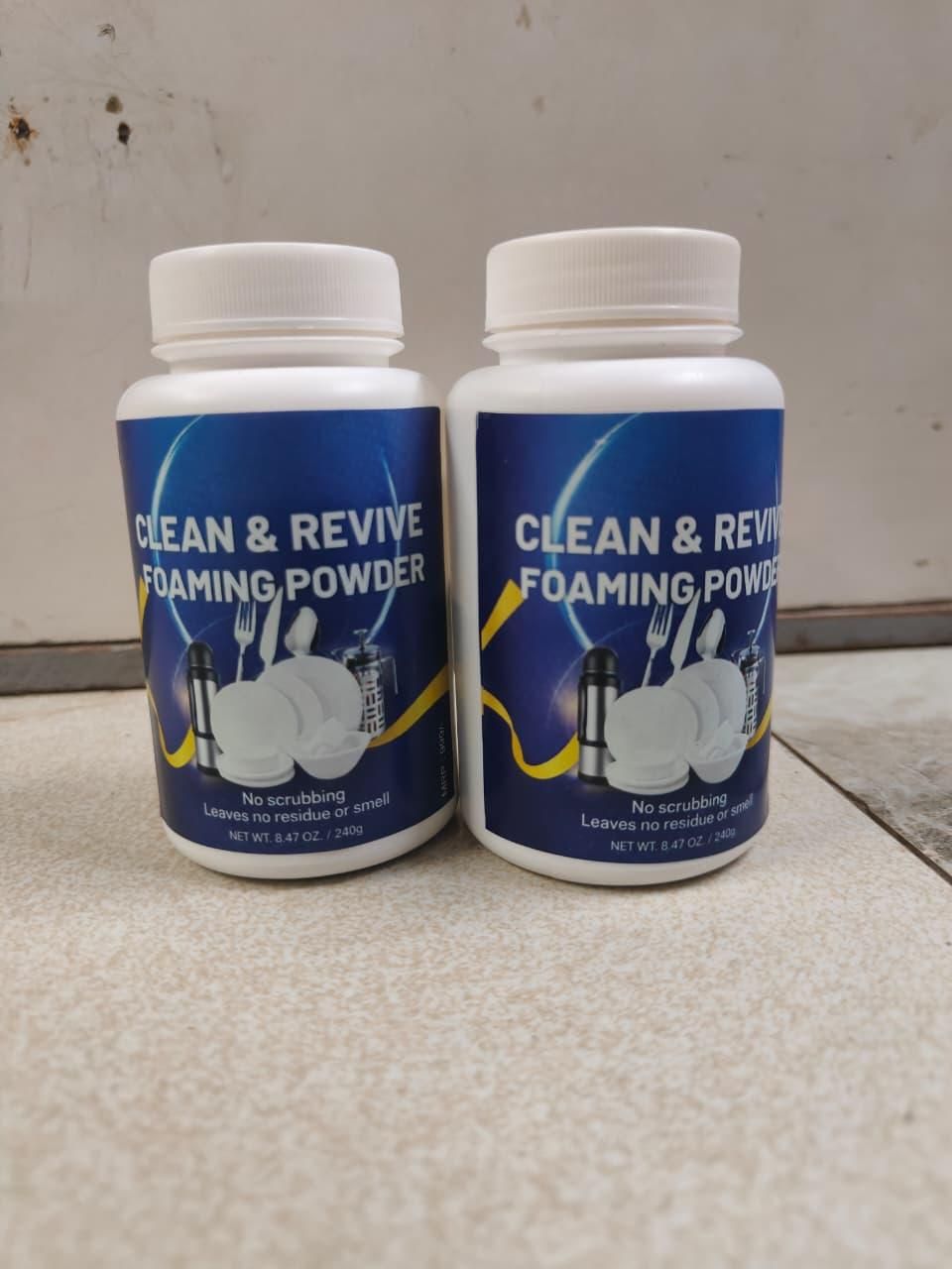 Clean & Revive Foaming Powder For Deep-Cleaning Dish Cleaner 240 gm (Pack of 2)