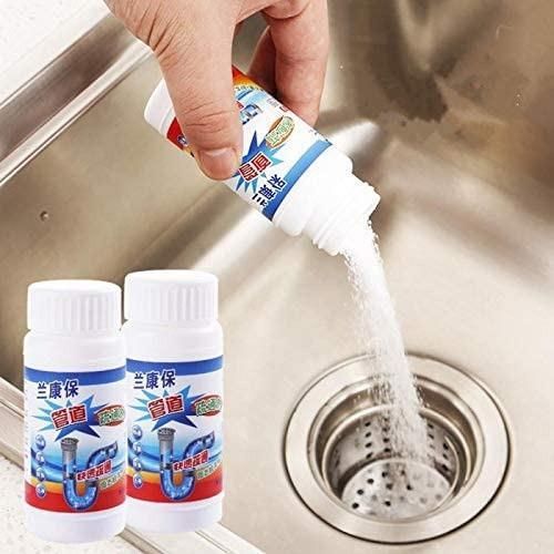 Drain Cleaner - Drain Blockage Cleaner Sink Cleaner Powder, Clog, Toilet Blockage Cleaner (Pack of 2)