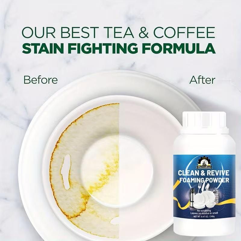 Clean & Revive Foaming Powder For Deep-Cleaning Dish Cleaner 240 gm (Pack of 2)