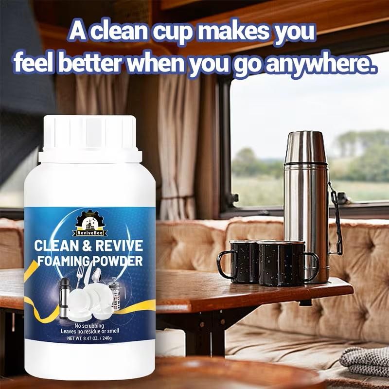 Clean & Revive Foaming Powder For Deep-Cleaning Dish Cleaner 240 gm (Pack of 2)