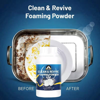 Clean & Revive Foaming Powder For Deep-Cleaning Dish Cleaner 240 gm (Pack of 2)