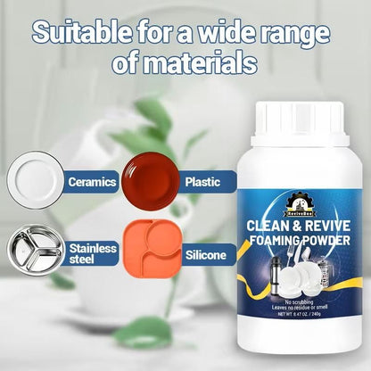 Clean & Revive Foaming Powder For Deep-Cleaning Dish Cleaner 240 gm (Pack of 2)